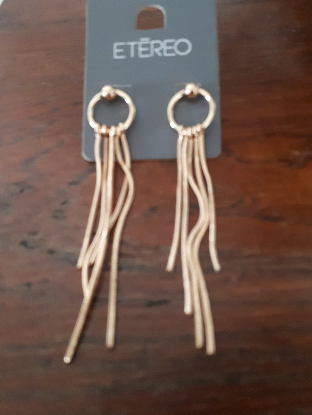 Earrings for Pierced ears.  Golden and Dangly NWT
